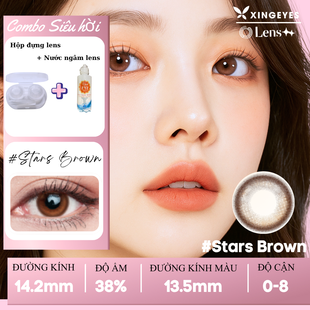 Monthly Stars Brown + Nước Ngâm Tinteye 150mL
