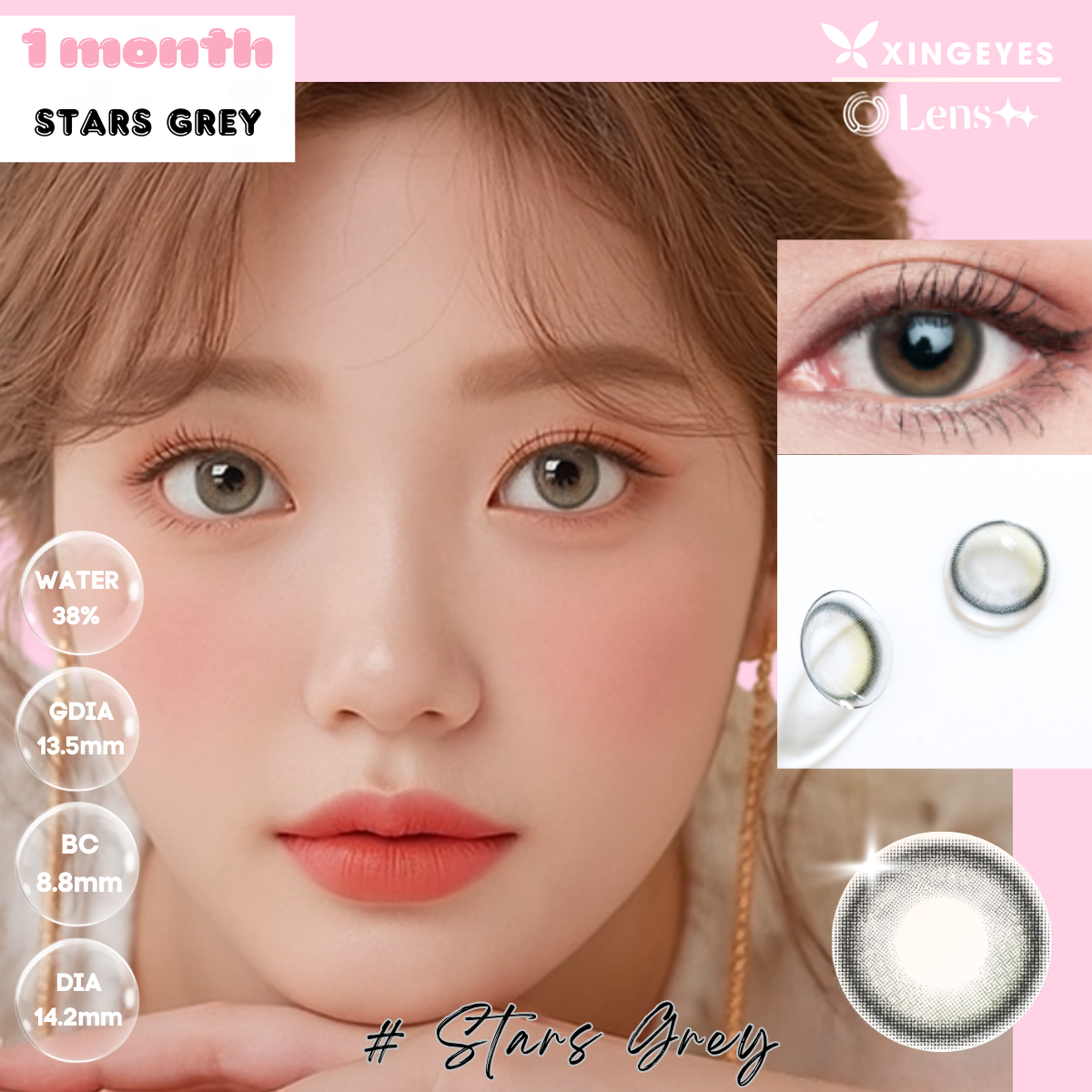 Monthly Stars Grey - 1 chiếc