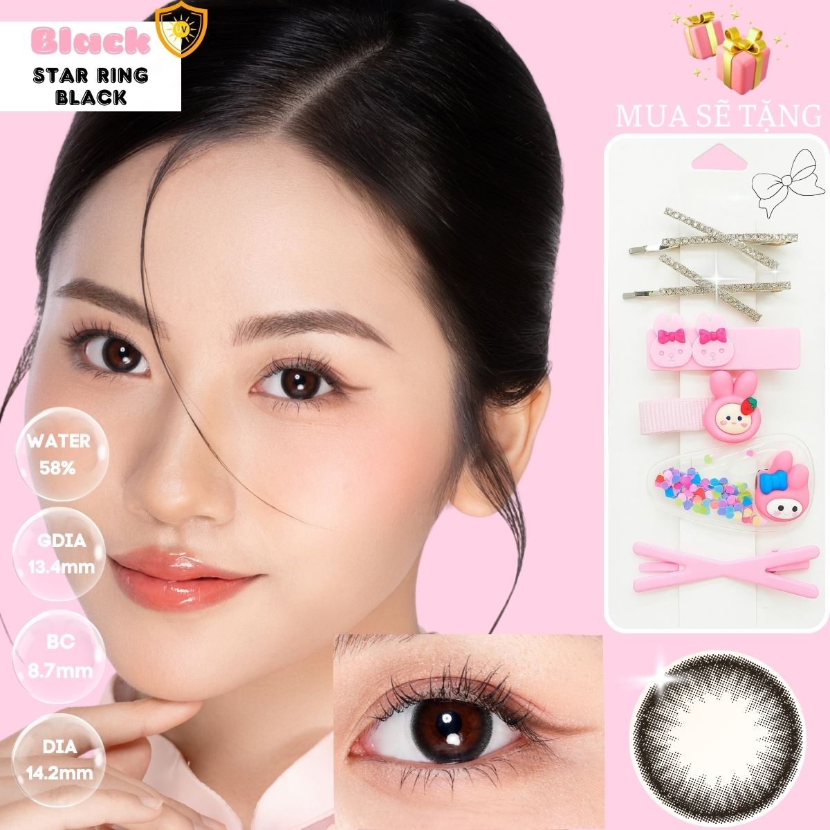 Star Ring Black - 1 chiếc